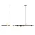 Lampa wisząca designerska WAVE 7 BLACK 1115T1 - Aldex